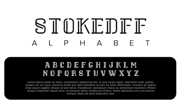 Luxury Stoked Letras del alfabeto elegantes para el logotipo