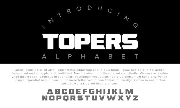 Luxury Topers letras del alfabeto fuente para el logotipo