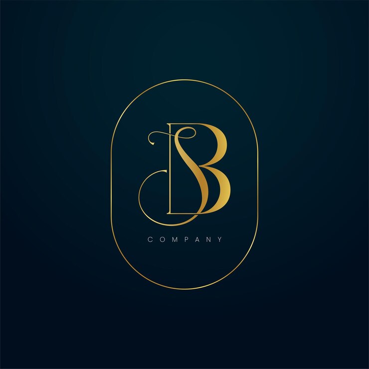 Vector luxury vector monogram gold logotipo de la marca concepto para las letras bs