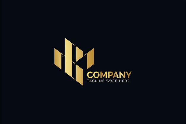 Luxury Vector Monogram Gold Logotipo de la marca Concepto para las letras MB