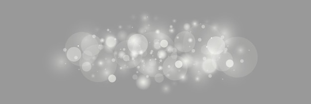 Luz abstracta de luces bokeh brillantes Efecto bokeh ligero aislado en un fondo transparente