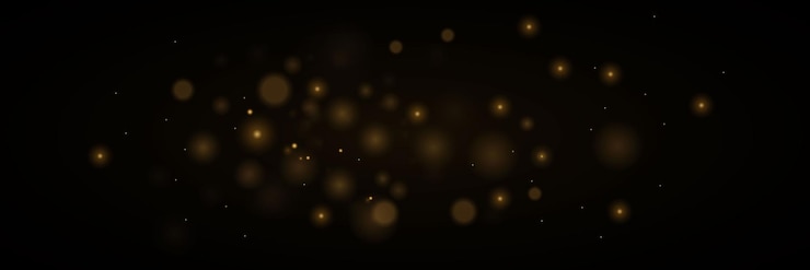 Vector luz abstracta de luces bokeh brillantes efecto de luz bokeh en un fondo negro