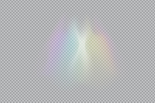 luz del arco iris del prisma. Efecto de luz de superposición. Ilustración de vector de stock en estilo realista.