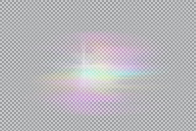 Luz de arco iris prisma Efecto de luz superpuesta Ilustración de vector de stock en estilo realista