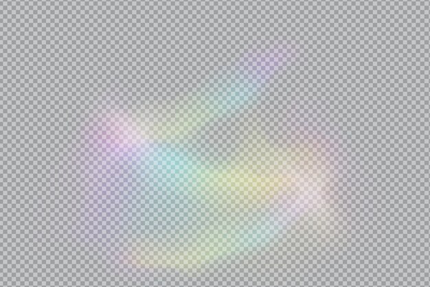 Luz de arco iris prisma Efecto de luz superpuesta Ilustración de vector de stock en estilo realista