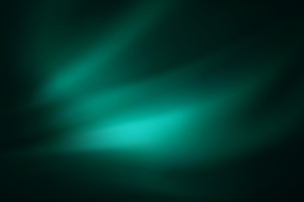La luz azul azul abstracta gira sobre un fondo verde oscuro