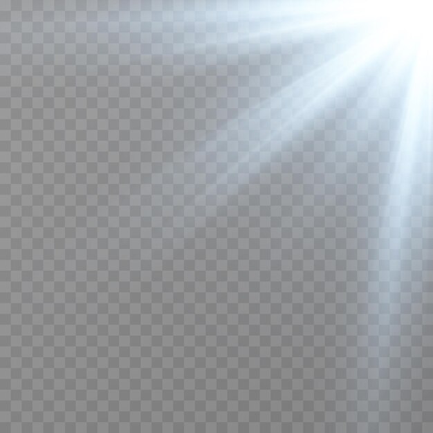 luz azul. Rayos de sol.