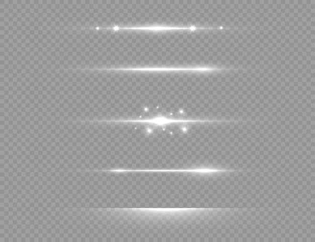 Luz blanca brillante, rayo láser