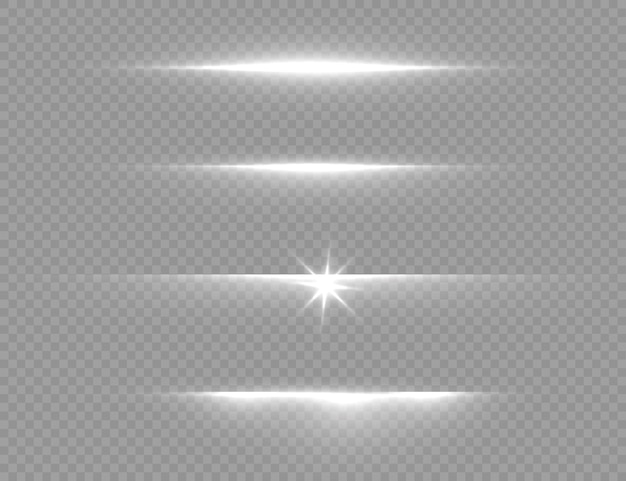 Luz blanca brillante, rayo láser