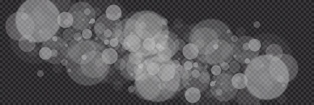 Luz blanca de polvo Efecto de luz Bokeh de fondo