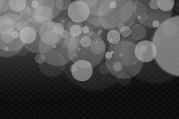 Luz blanca de polvo Efecto de luz Bokeh de fondo