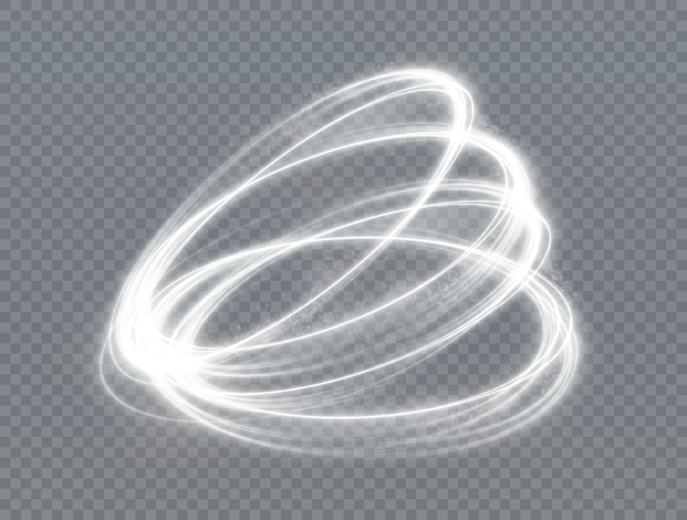 Luz blanca twirl curve efecto de luz de línea blanca círculo blanco claro png pedistal blanco claro