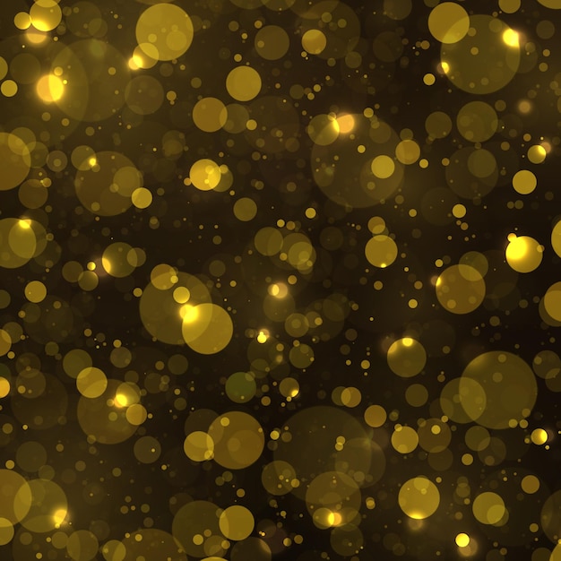 Luz borrosa de bokeh dorado Fondo abstracto con efecto bokeh