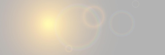 Luz brillante y efecto de deslumbramiento sobre un fondo transparente