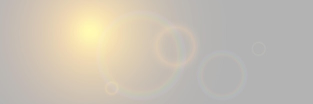 Luz brillante y efecto de deslumbramiento sobre un fondo transparente