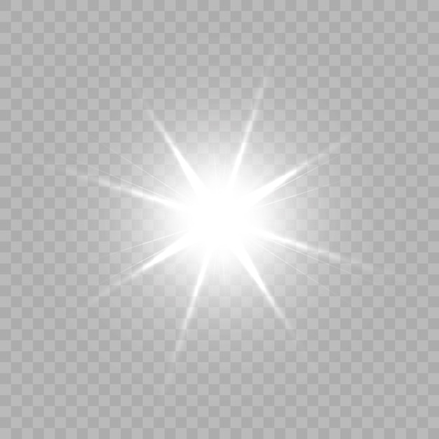 La luz brillante explota el destello de luz Haz del sol brillante Efecto de luz de deslumbramiento especial Brillante