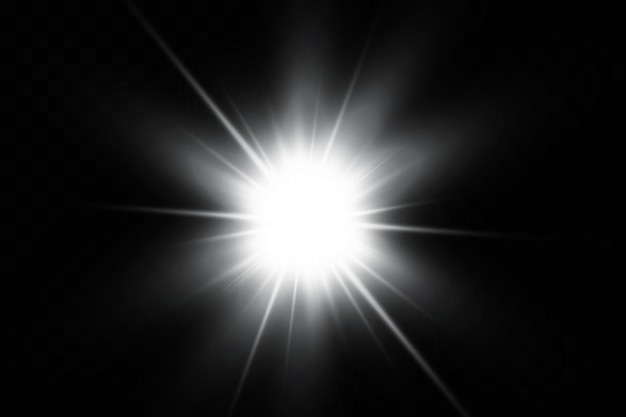 la luz brillante explota. Lucero.