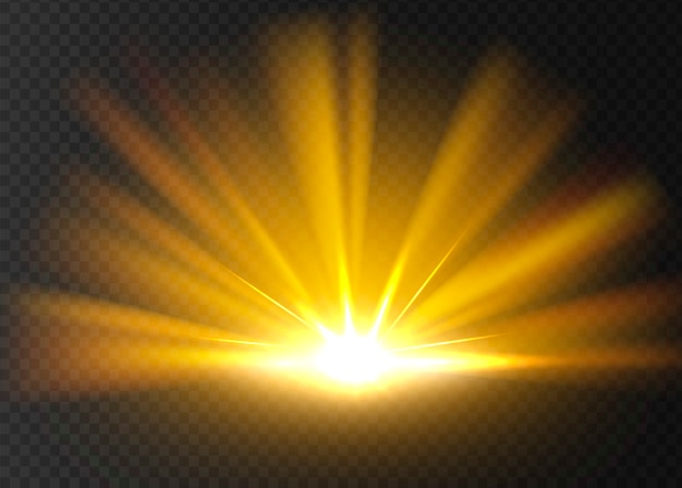 Luz brillante de oro abstracta.