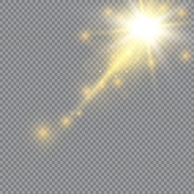 La luz brillante del sol Luz del sol transparente
