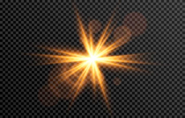 luz dorada con resplandor Sun s