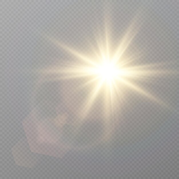 luz dorada con resplandor.