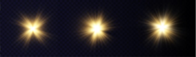 Luz estrella dorada png Luz sol dorado png Luz destello dorado png ilustrador vectorial