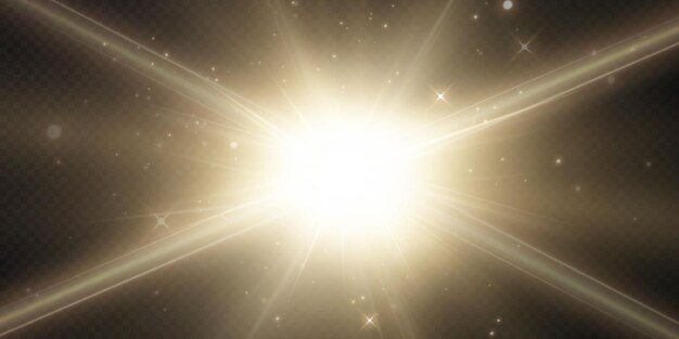 Luz estrella dorada png Luz sol dorado png Luz destello dorado png ilustrador vectorial