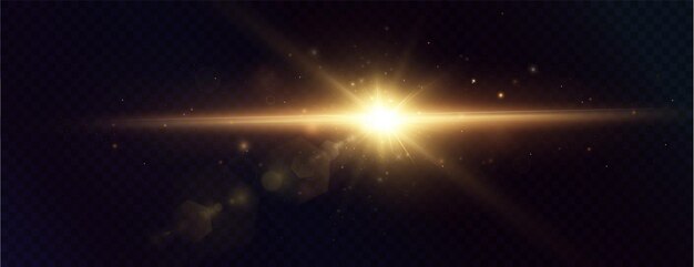 Luz estrella dorada png Luz sol dorado png Luz destello dorado png ilustrador vectorial