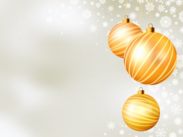 Luz de fondo de Navidad con cinco bolas. archivo incluido