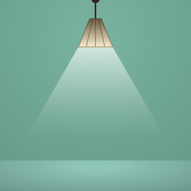 Luz de una lámpara colgante Lámpara de techo sobre fondo abstracto claro Ilustración vectorial