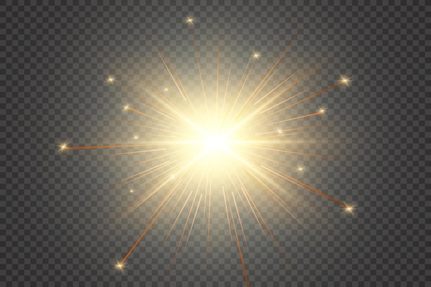 Luz mágica Bengala Vela brillando en el fondo Efecto de luz vectorial realista Invierno