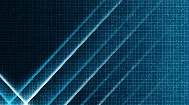 Luz de neón de red sobre fondo de tecnología, diseño de concepto digital y de conexión, ilustración vectorial.
