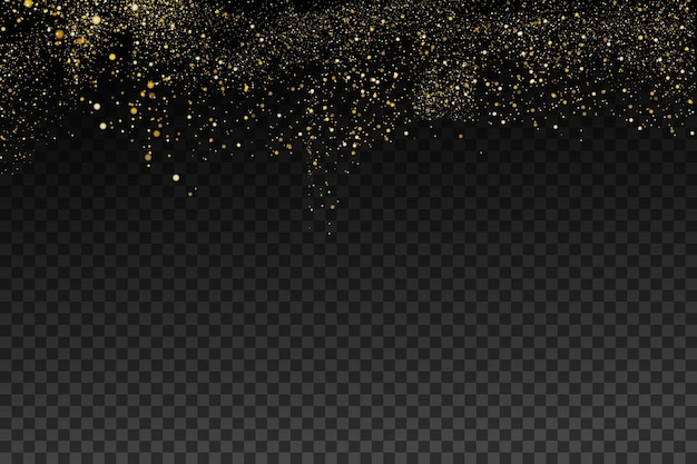 Luz de polvo dorado png Fondo de efecto de luces de luz Bokeh Fondo de polvo brillante de Navidad Luz brillante de Navidad bokeh confeti y textura de superposición de brillo para su diseño