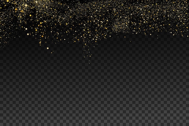 Vector luz de polvo dorado png fondo de efecto de luces de luz bokeh fondo de polvo brillante de navidad luz brillante de navidad bokeh confeti y textura de superposición de brillo para su diseño