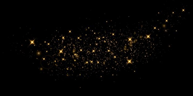 Luz de polvo dorado png Fondo de efecto de luces de luz Bokeh Fondo de polvo brillante de Navidad Luz brillante de Navidad bokeh confeti y textura de superposición de brillo para su diseño