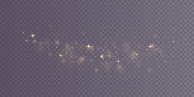 Luz de polvo dorado png Fondo de efecto de luces de luz Bokeh Fondo de polvo brillante de Navidad Luz brillante de Navidad bokeh confeti y textura de superposición de brillo para su diseño