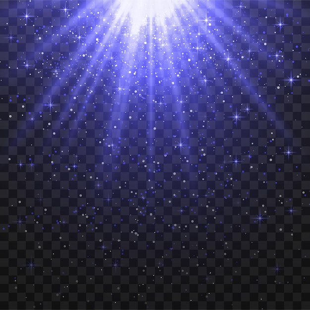 Luz radiante azul brillante estallido con chispas y partículas relucientes en un fondo transparente creando un efecto festivo Luz con llamaradas rayos del sol del amanecer papel tapiz