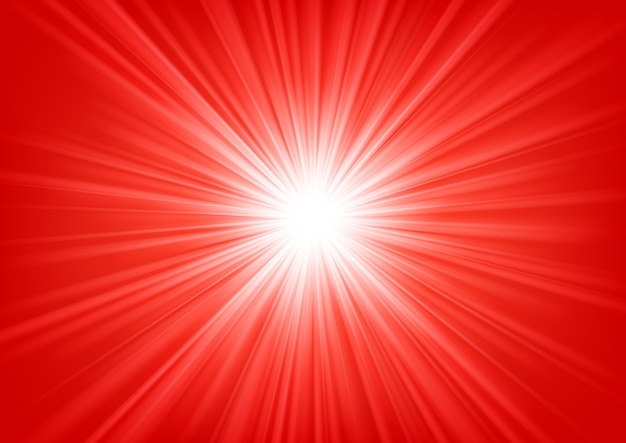 Luz roja que brilla en el fondo brillante Ilustración vectorial