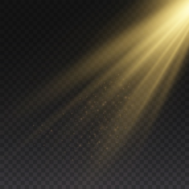 La luz del sol un diseño especial translúcido del efecto de luz. Fondo transparente de luz solar aislada. Desenfoque a la luz del resplandor.