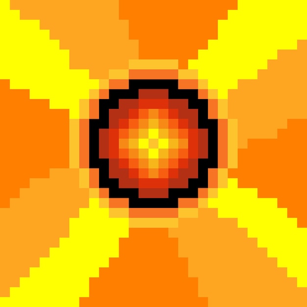 La luz del sol en estilo de pixel art