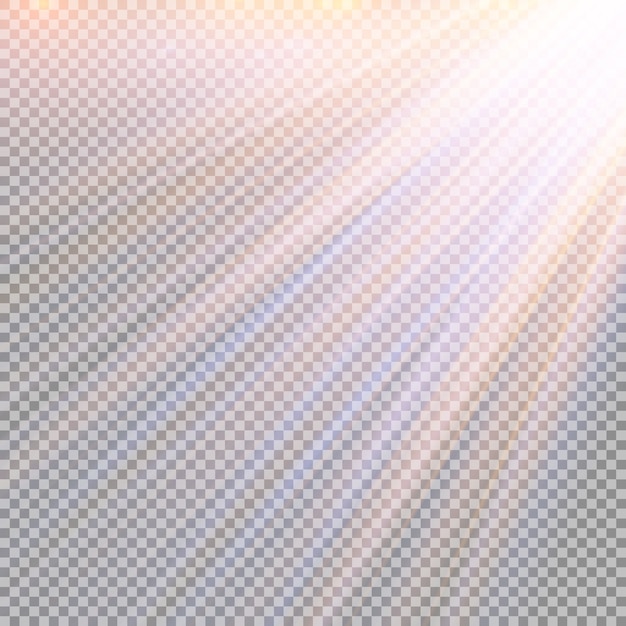 luz solar transparente flash de lente especial efecto de luz flash de lente de sol frontal.
