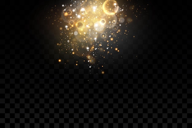 Luz de vector con brillo estrellado Efecto mágico Fondo de efectos de luz