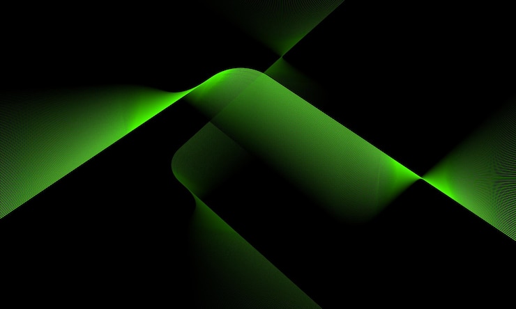 luz verde sobre un fondo negro