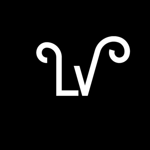 Vector lv logo letter design las letras iniciales del icono del logotipo lv letra abstracta lv plantilla de diseño de logotipo minimalista l v vector de diseño de letras con colores negros lv logotipo