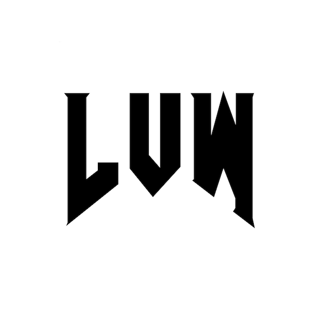 LVW: diseño de logotipo de letra para la empresa de tecnología LVW: Diseño de logotipo en blanco y negro: combinación de colores LVW: logotipo LVW: vector: diseño LVW: icono LVW: alfabeto LVW: tipografía: diseño del logotipo