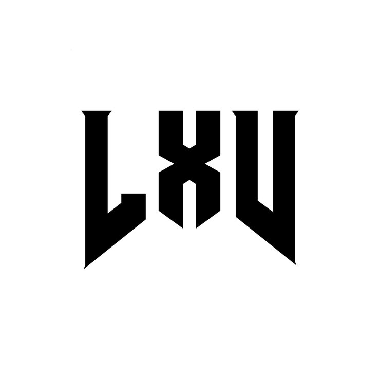 Vector lxv diseño de logotipo de letra para empresa de tecnología lxv diseño del logotipo combinación de colores blanco y negro lxv logotipo lxv vector lxv diseño lxv icono lxv alfabeto lxv tipografía diseño del logotipo