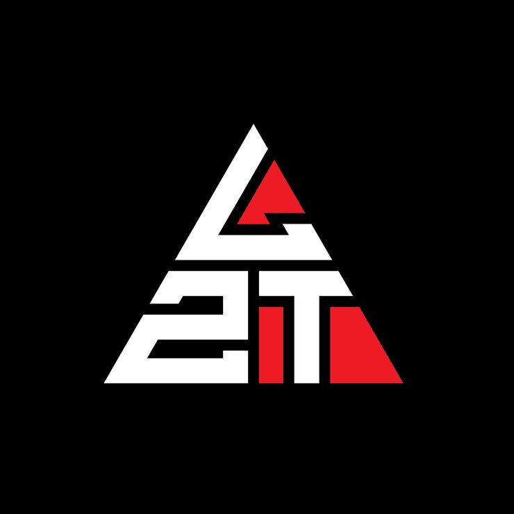 Vector lzt triángulo diseño de la letra del logotipo con forma de triángulo lzt diseño del logotipo del triángulo monograma lzt logotipo del vector triángulo con color rojo logotipo triangular lzt sencillo elegante y lujoso logotipo
