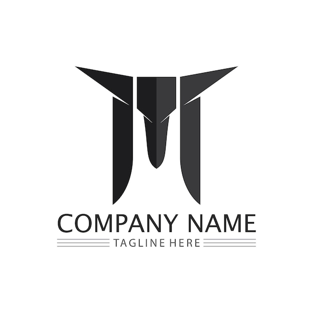 M carta logo diseño vector identidad icono signo
