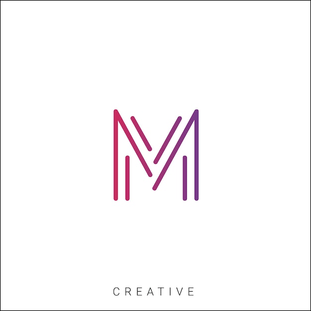 M Diseño creativo de logotipo Branding Diseño de logotipo Ilustración vectorial Diseño moderno Diseño de monograma