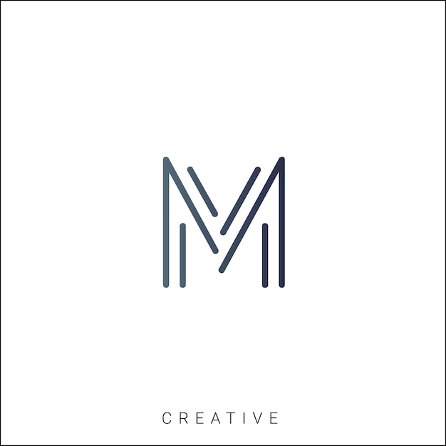 M Diseño creativo de logotipo Branding Diseño de logotipo Ilustración vectorial Diseño moderno Diseño de monograma